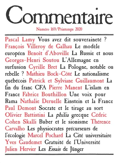Commentaire, n° 169