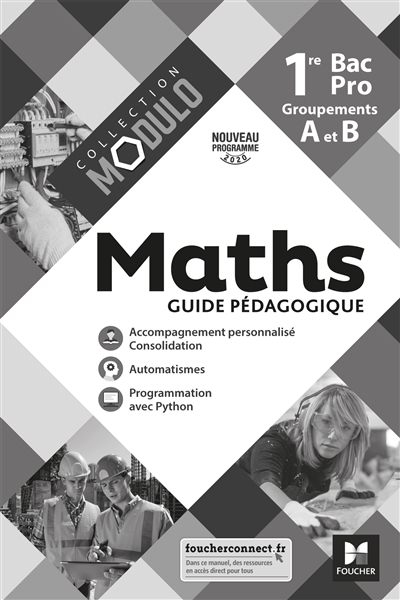 Maths 1re bac pro, groupements A et B : guide pédagogique : nouveau programme 2020