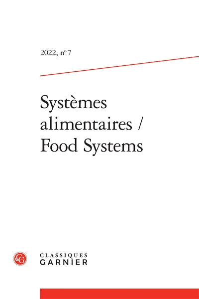 Systèmes alimentaires = Food systems, n° 7