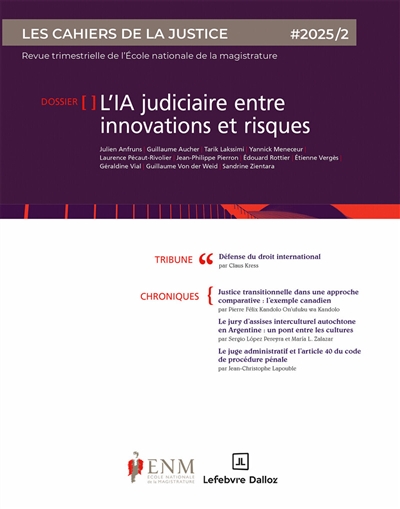Cahiers de la justice (Les)...