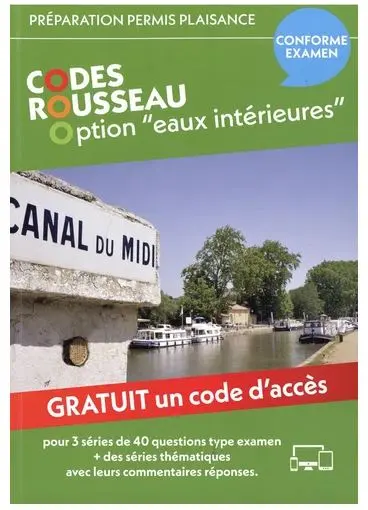 Permis bateau Rousseau. Code option eaux intérieures