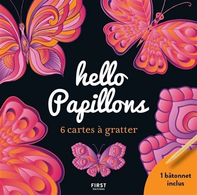 Hello papillons : 6 cartes à gratter