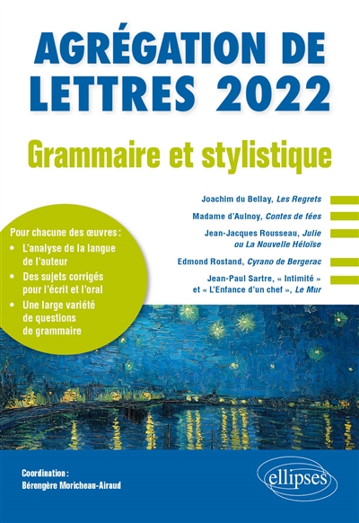 Agrégation de lettres 2022 : grammaire et stylistique