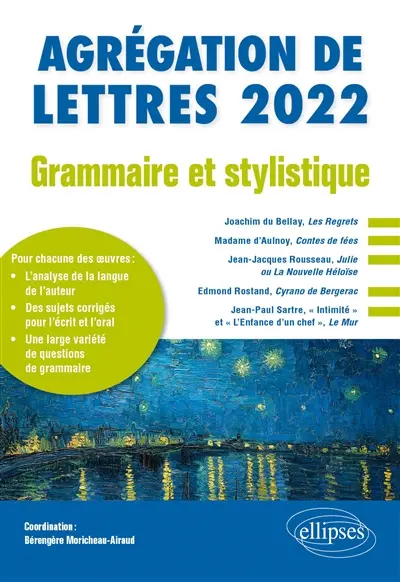 Agrégation de lettres 2022 : grammaire et stylistique