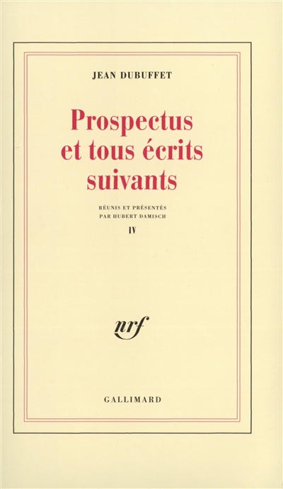 Prospectus et tous écrits suivants. Vol. 4