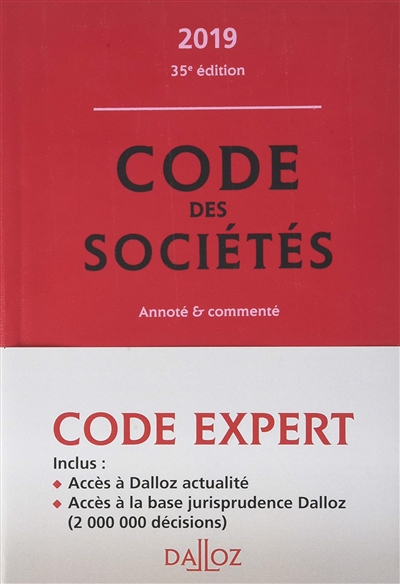 Code des sociétés 2019 : annoté & commenté