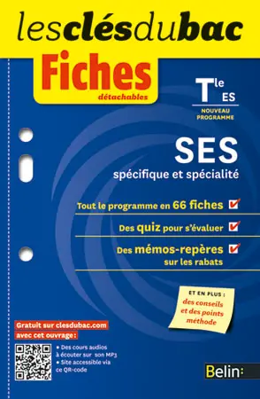 SES, spécifique et spécialité, terminale ES : nouveau programme