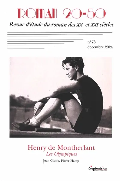 Roman 20-50, n° 78. Henry de Montherlant, Les olympiques