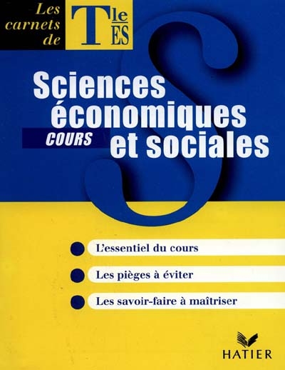 Cours sciences économiques et sociales terminale ES
