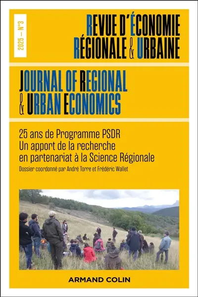 Revue d'économie régionale et urbaine, n° 3 (2025). 25 ans de programme PSDR : un apport de la recherche en partenariat à la science régionale