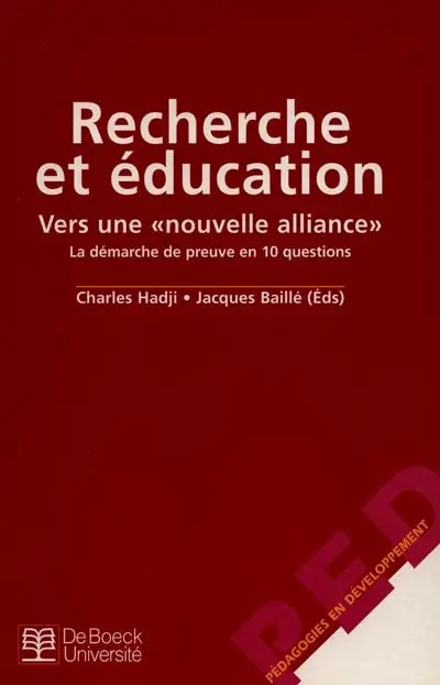 Recherche et éducation : vers une nouvelle alliance, la démarche de preuve en 10 questions