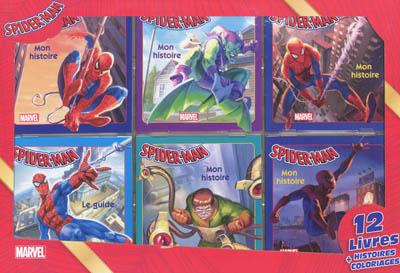 Spider-Man : 12 livres, histoires + coloriages