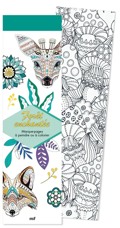 Forêt enchantée : marque-pages à peindre ou à colorier