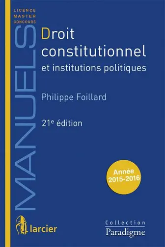 Droit constitutionnel et institutions politiques