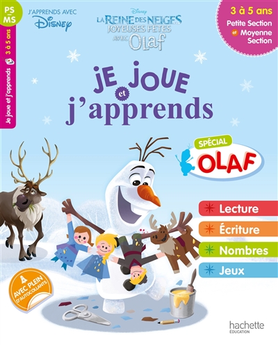 Joyeuses fêtes avec Olaf : je joue et j'apprends : petite section et moyenne section, 3 à 5 ans