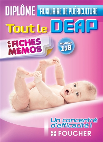 Tout le DEAP en fiches mémos : diplôme auxiliaire de puériculture : modules 1 à 8