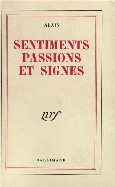 Sentiments, passions et signes