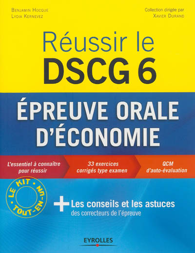 Réussir le DSCG 6 : épreuve orale d'économie