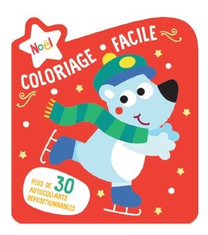 Coloriage facile : Noël : l'ours