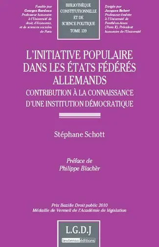 L'initiative populaire dans les Etats fédérés allemands : contribution à la connaissance d'une institution démocratique