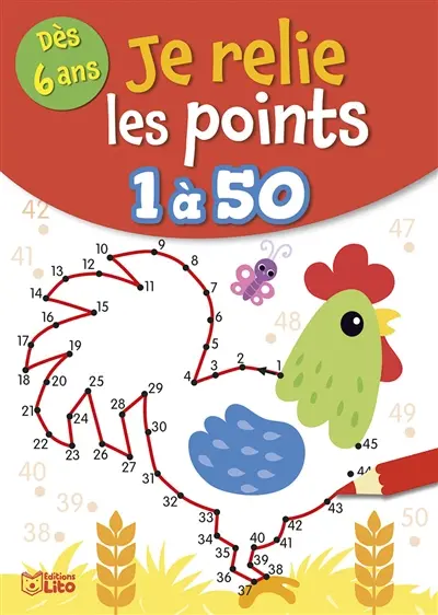 Je relie les points 1 à 50 : dès 6 ans