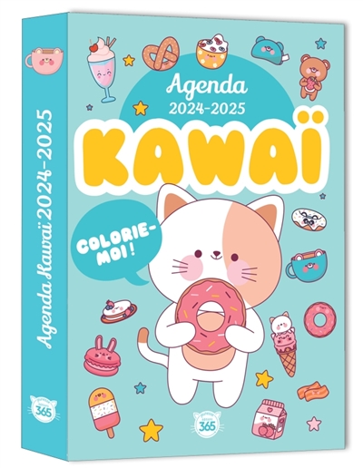 Kawaï : agenda 2024-2025 : colorie-moi !