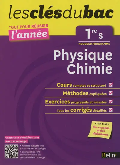 Physique chimie 1re S : nouveau programme