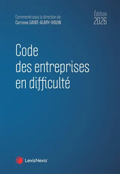 Code des entreprises en difficulté 2026