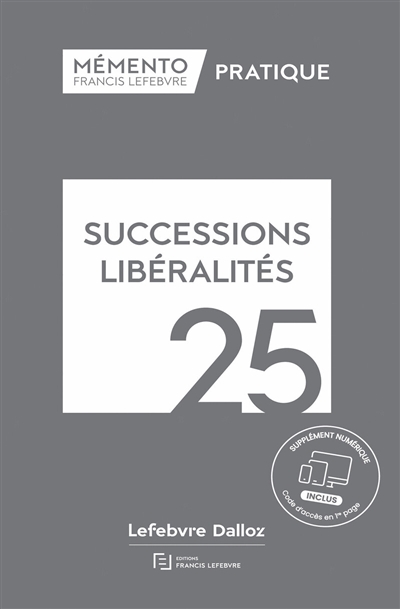 Successions, libéralités 2025