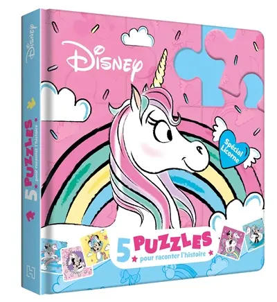 Minnie : spécial licorne : 5 puzzles pour raconter l'histoire