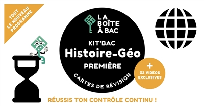 Kit'bac histoire géo 1re : cartes de révision : tout le nouveau programme