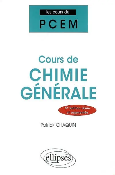 Cours de chimie générale