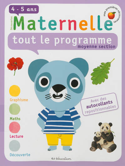 Maternelle, tout le programme, moyenne section, 4-5 ans