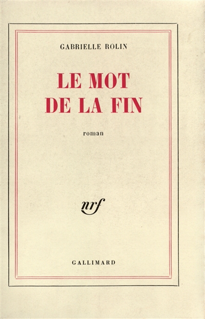 Le mot de la fin