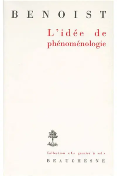 L'idée de phénoménologie