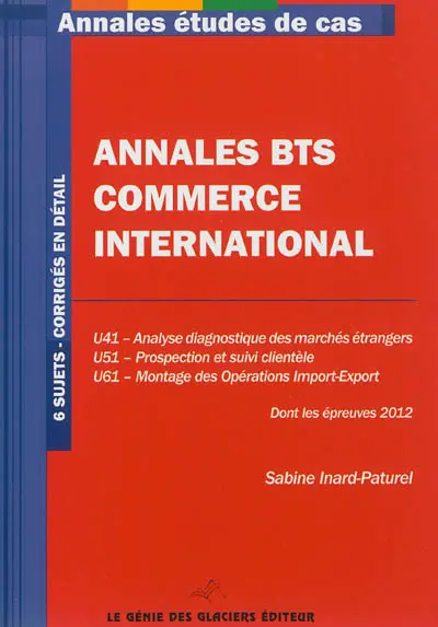Annales BTS commerce international