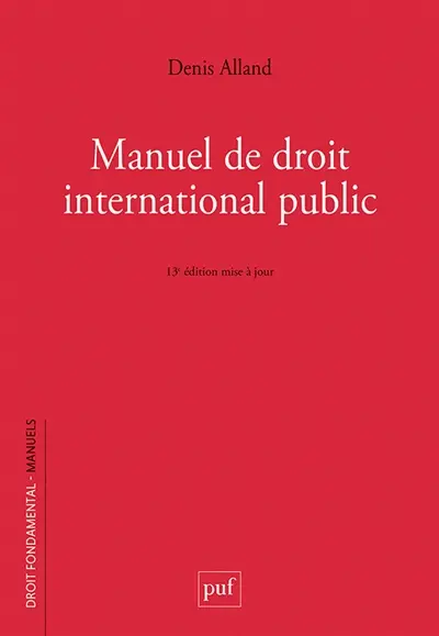 Manuel de droit international public