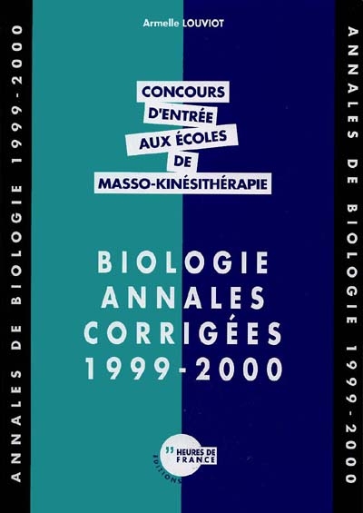 Biologie : annales corrigées 1999-2000