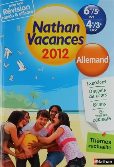 Nathan vacances 2012, 6e-5e LV1, 4e-3e LV2 : allemand