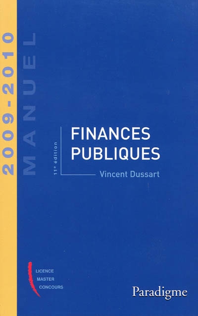 Finances publiques : 2009-2010