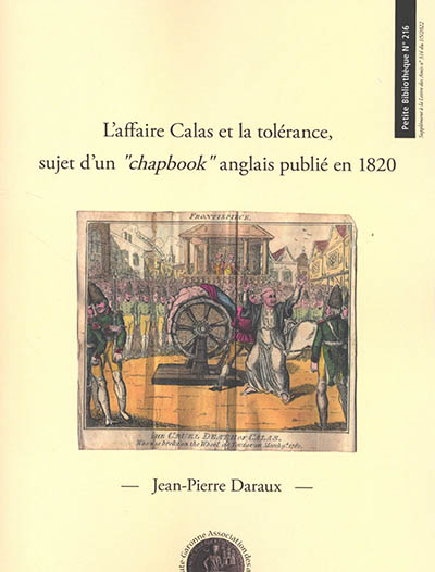 L'affaire Calas et la tolérance, sujet d'un chapbook anglais publié en 1820