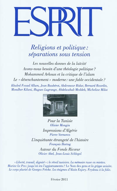 Esprit, n° 372. Religions et politique : séparations sous tension