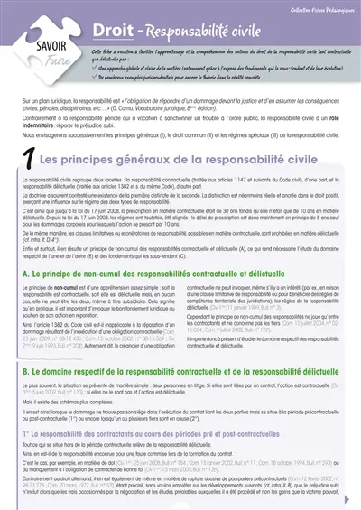 Droit : responsabilité civile