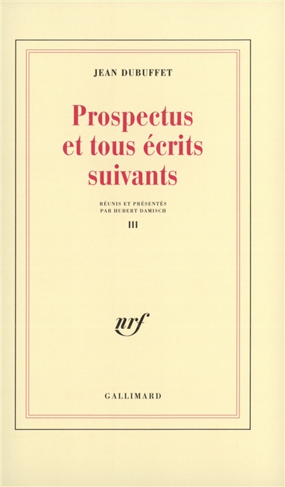 Prospectus et tous écrits suivants. Vol. 3
