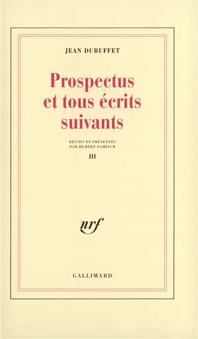 Prospectus et tous écrits suivants. Vol. 3