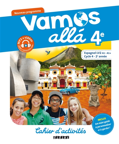 Vamos alla 4e, espagnol LV2 A1-A1+, cycle 4, 2e année : cahier d'activités : nouveau programme