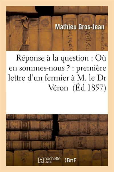 Réponse à la question : Où...