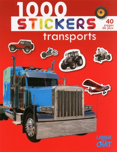 1.000 stickers transports (Fond rouge)