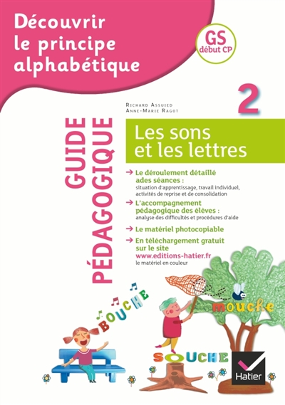 Découvrir le principe alphabétique, GS et début CP : guide pédagogique. Vol. 2. Les sons et les lettres
