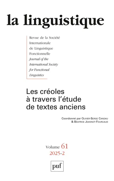 Linguistique (La), n° 2 (2025)